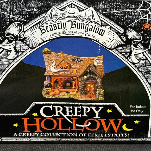 New in box limited edition Beasty Bungalow Creepy Hollow lighted figurine - Picture 9 of 9